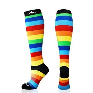 NewZill XL rainbow compression knee high socks